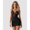 Camicia da notte con rete e spalline incrociate L/XL