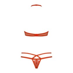 Conjunto de Sujetador y Tanga - Rojo L/XL