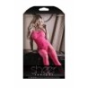 Body Harness mit Strapsgürtel To The Moon - Neon Pink Queen Size