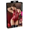 Wet look bodysuit with crotchless design L