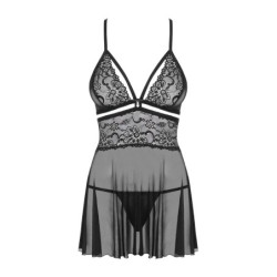 Babydoll Sæt - Sort 2XL