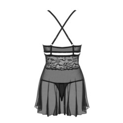 Babydoll Sæt - Sort 2XL