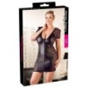 Kleid in Wet-Look Optik mit Spitze 4XL
