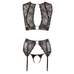 Set di lingerie bondage in pizzo XL