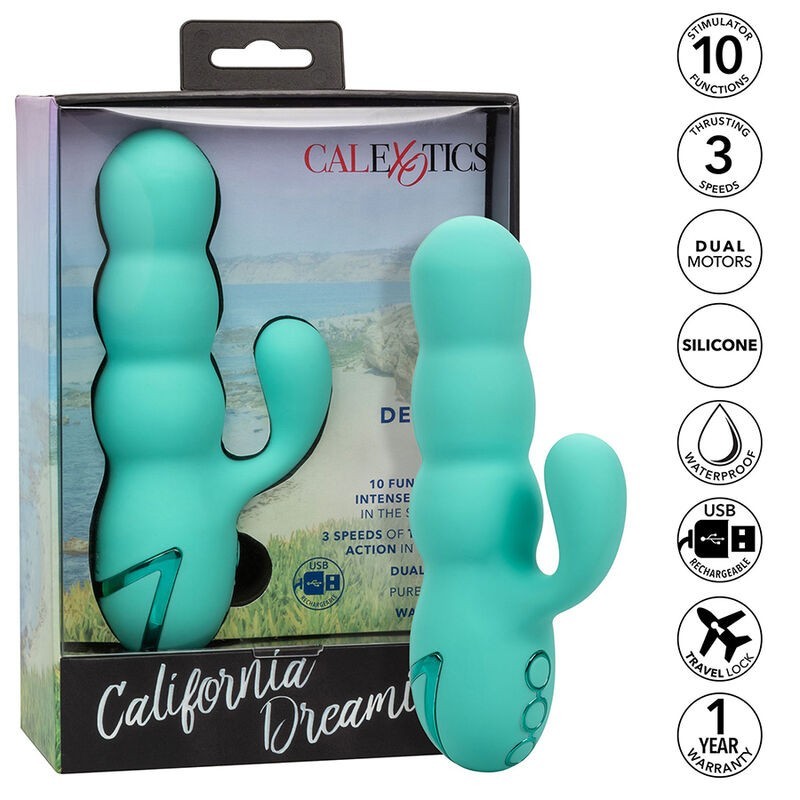 Del Mar Diva Rabbit Vibrator u boji vodeno zelene By California Dreaming