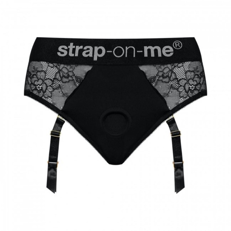 Arreio com Suspensórios e Renda de Luxo Diva Strap-On XL
