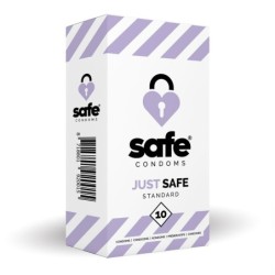 SAFE - Preservativos com lubrificante à base de silicone - Standard - 10 unidades