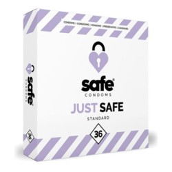 SAFE - Preservativos con lubricante a base de silicona - Estándar - 36 unidades