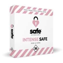 SAFE - Condones - Acanalados y con Tachuelas - 36 unidades