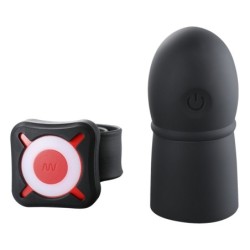 Penisförlängare Super Striker med vibrationer - Svart