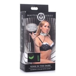 Glow-in-the-dark halsband met riem
