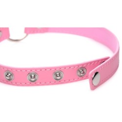 Kinky Kitty Ring Choker - Pink