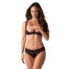 Soutien Miamor com copas de um quarto - Preto S/M