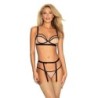 Nudelia 3-osaline sukahoidjate komplekt - Akt/Must S/M