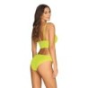 Conjunto de sutiã de 2 peças Neonia com zíper - Amarelo neon S/M