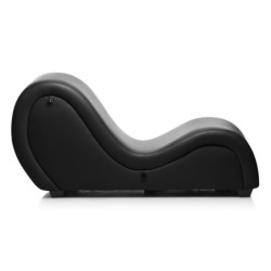 Nenuoramžus seksualinis sofa-lova su antrankiais ir 2 padėčių pagalvėmis - Juoda