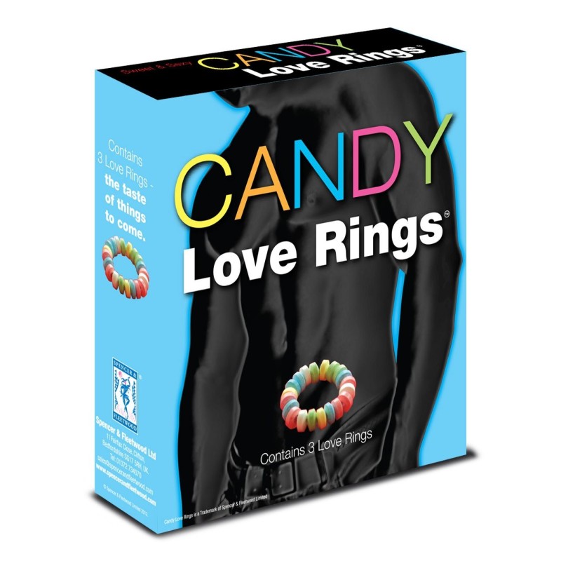 Set de Anillos para el Pene Comestibles de Caramelo - 3 unidades