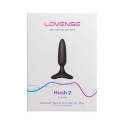 Lovense - Hush 2 Anaal Plug Vibrator met App - Zwart