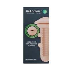 Autoblow - Funda de Boca de Silicona con I.A. - Beige