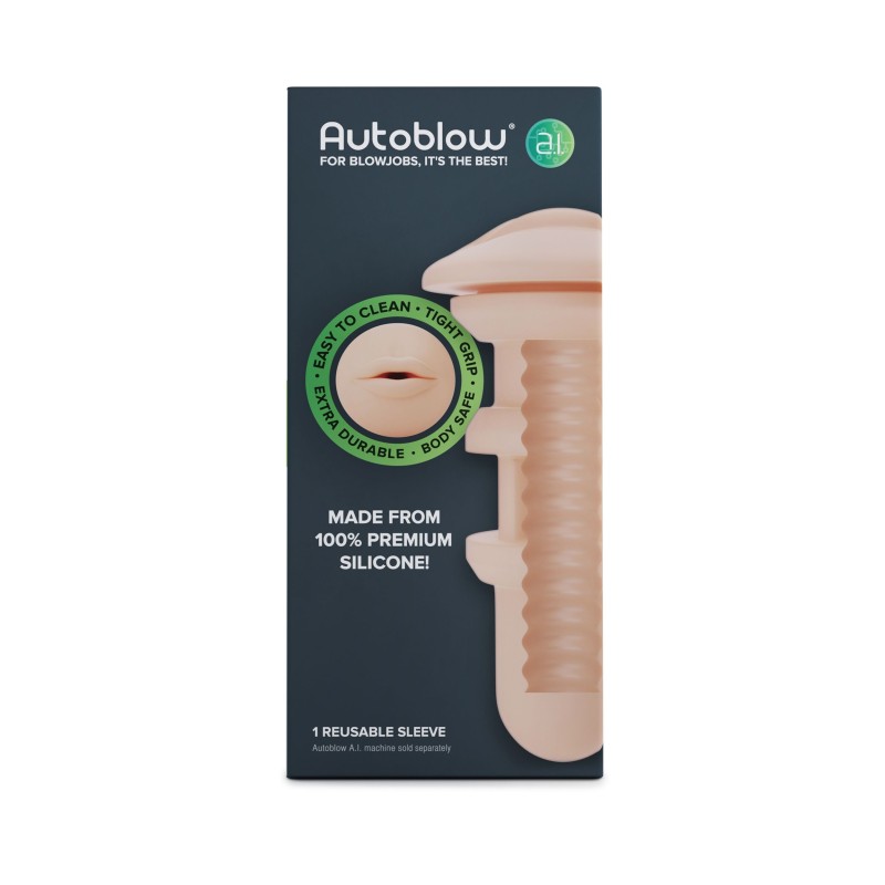 Autoblow - Funda de Boca de Silicona amb I.A. - Beix