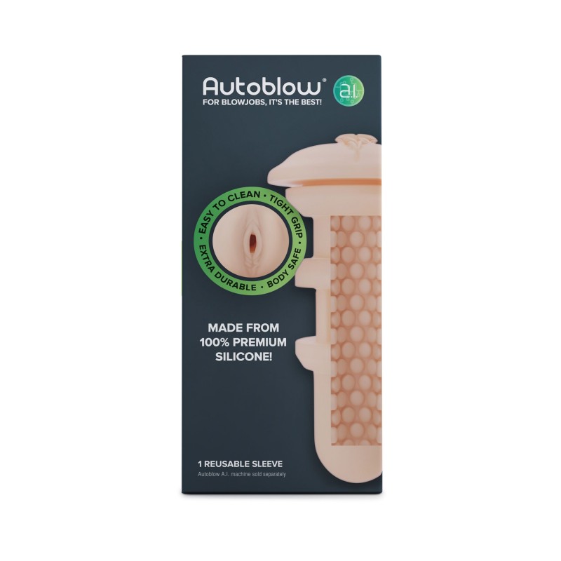 Autoblow - Fodero Vaginale in Silicone con I.A. - Beige