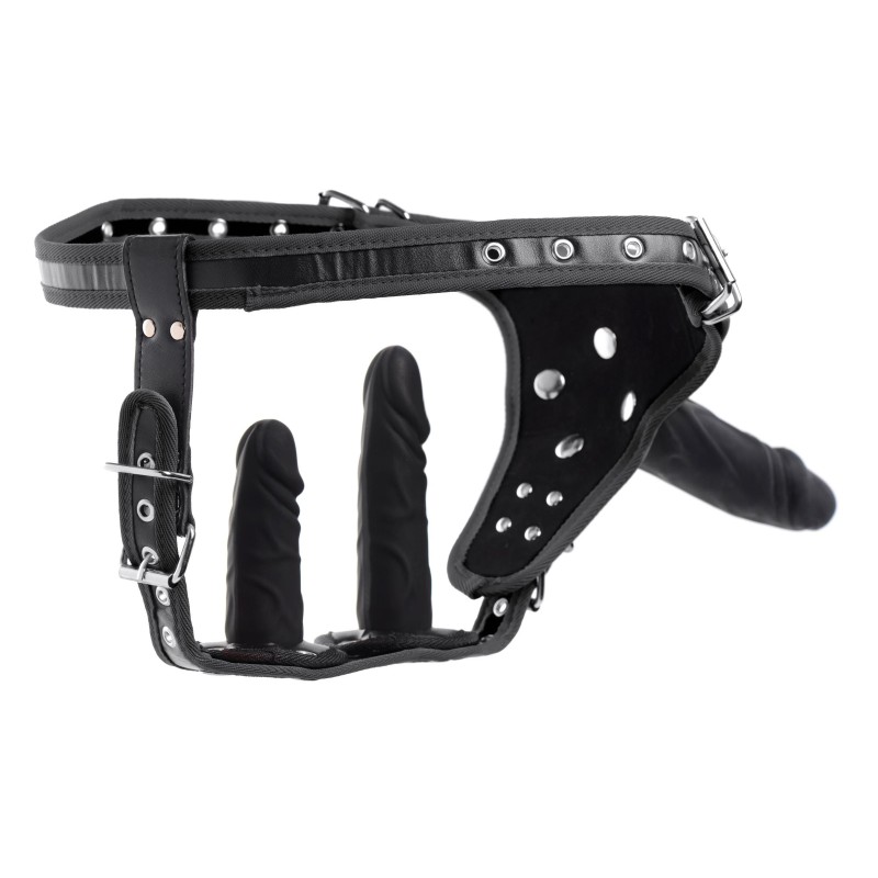 Double Penetration Harness - Black