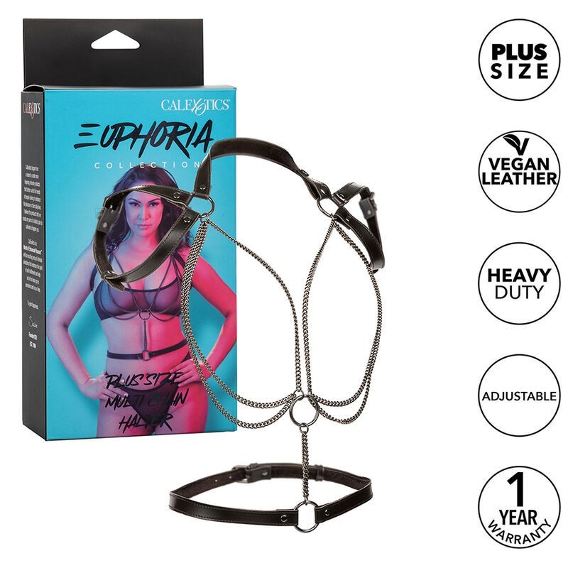 Euphoria Halter Style Harness With Multiple Premium Chains Plus Size