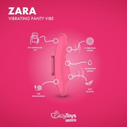 Vibrador de calcinhas Zara controlado por app