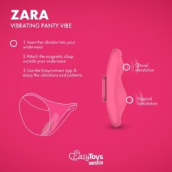 Vibrador de calcinhas Zara controlado por app