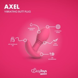 Axel vibrerende anale plug, bestuurbaar via app