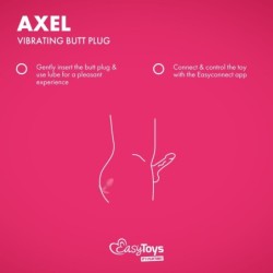 Axel vibrerende anale plug, bestuurbaar via app