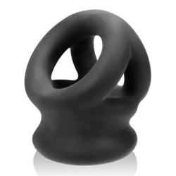 Oxballs - Tri-Squeeze Cocksling y Tensor de Testículos - Negro