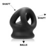 Oxballs - Tri-Squeeze Cocksling a Tensor na semenníky - Čierna