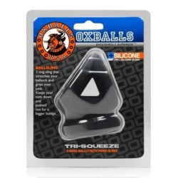 Oxballs - Tri-Squeeze Cocksling a Tensor na semenníky - Čierna
