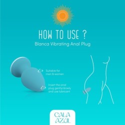 Cala Azul - Plug anal vibrator Albă