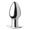 Oplaadbare anale plug Chrome Blast met afstandsbediening - Groot