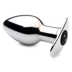 Oplaadbare anale plug Chrome Blast met afstandsbediening - Groot