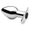 Oplaadbare anale plug Chrome Blast met afstandsbediening - Groot