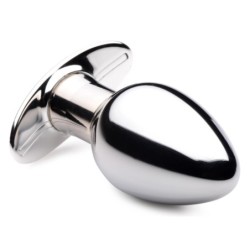 Plug anal reîncărcabil Chrome Blast cu telecomandă - Mare