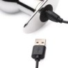 Oplaadbare anale plug Chrome Blast met afstandsbediening - Groot