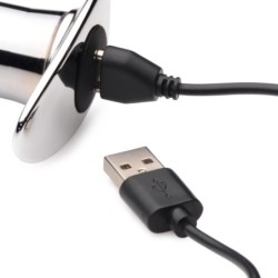 Plug anal recarregável Chrome Blast com controlo remoto - Pequeno