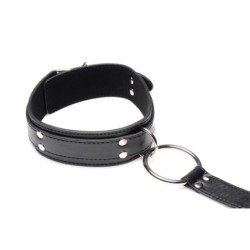 Conjunto de Coleira com Algemas de Fixação - Preto