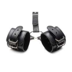 Conjunto de Coleira com Algemas de Fixação - Preto