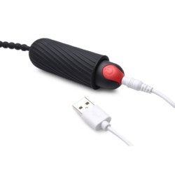 Genopladelig Dilatator Dark Chain med Fjernbetjening - Sort