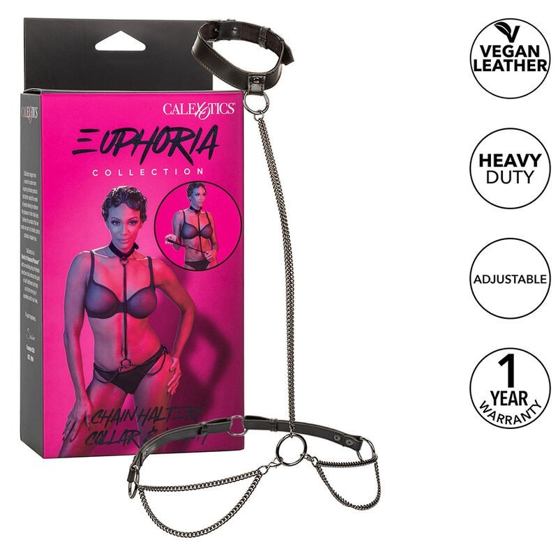 Euphoria Coleira Halter Y Guia Com Corrente