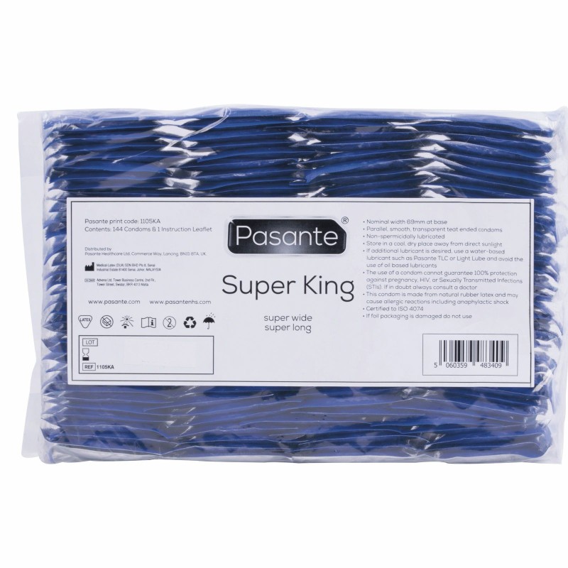 Pasante Super King Size Kondomer - 144 Enheder
