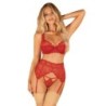 Lonesia Reggicalze di Pizzo - Rosso S/M