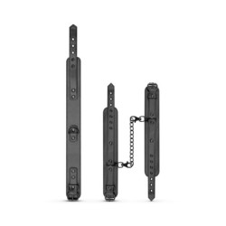 Collier et menottes pour poupées - Noir