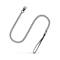 Halsband och kedja i syntetiskt läder