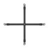 Barra transversal de amarra Hogtie com algemas - Preto